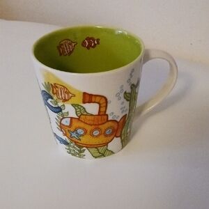 Starbucks 2010 Under The Sea Life Fish Submarine Kids Mug - Set Of 2